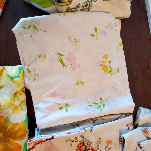 Various vintage flat sheets twin, double (8) - Picture 5 of 7